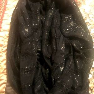 Sparkly Black Infinity Scarf